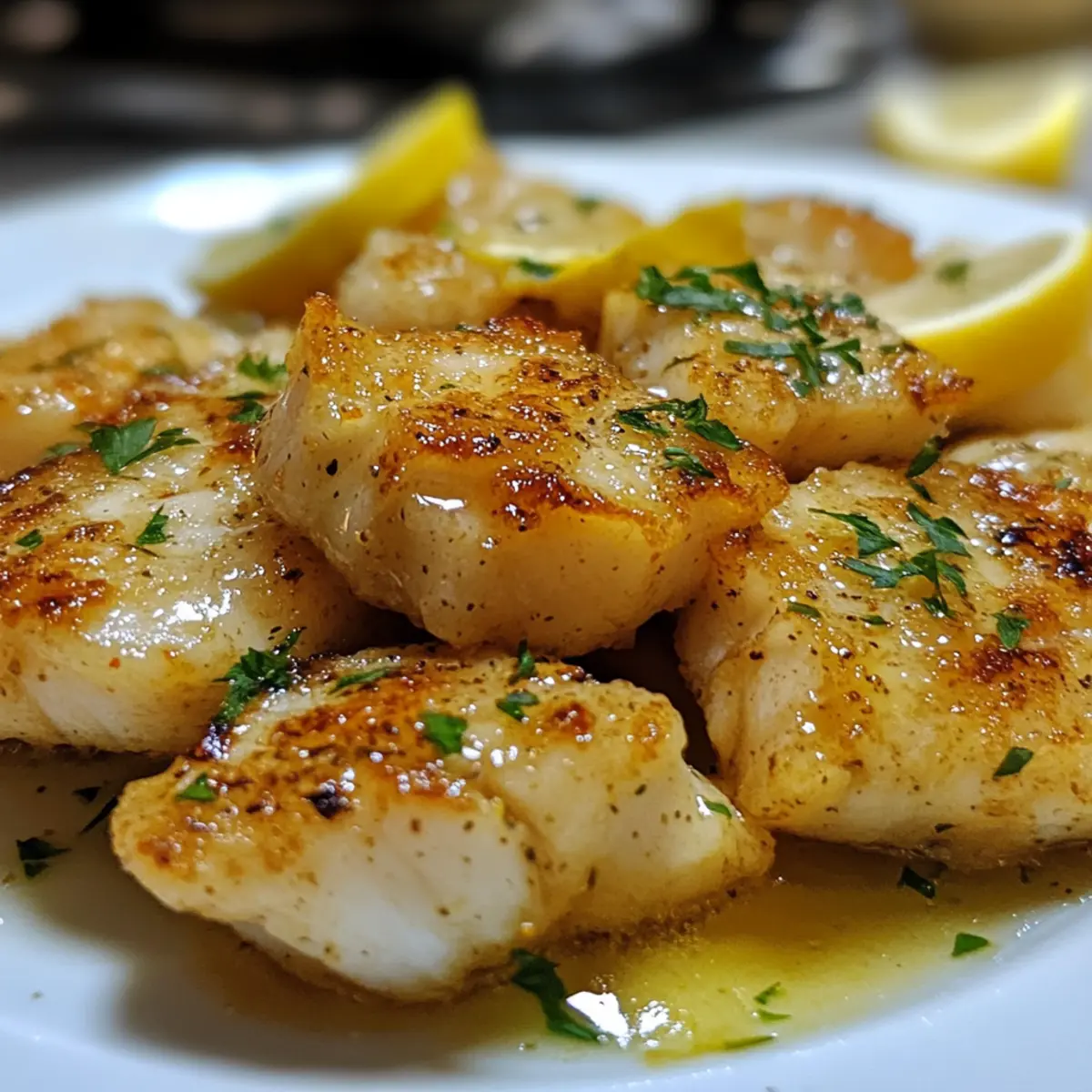 Lemon Butter Garlic Fish Bites