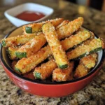 Crispy Parmesan Zucchini Fries Bites