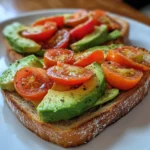 Avocado Tomato Brunch Toast Slices