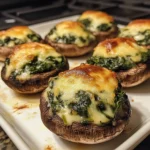 Cheesy Spinach Stuffed Mushroom Caps