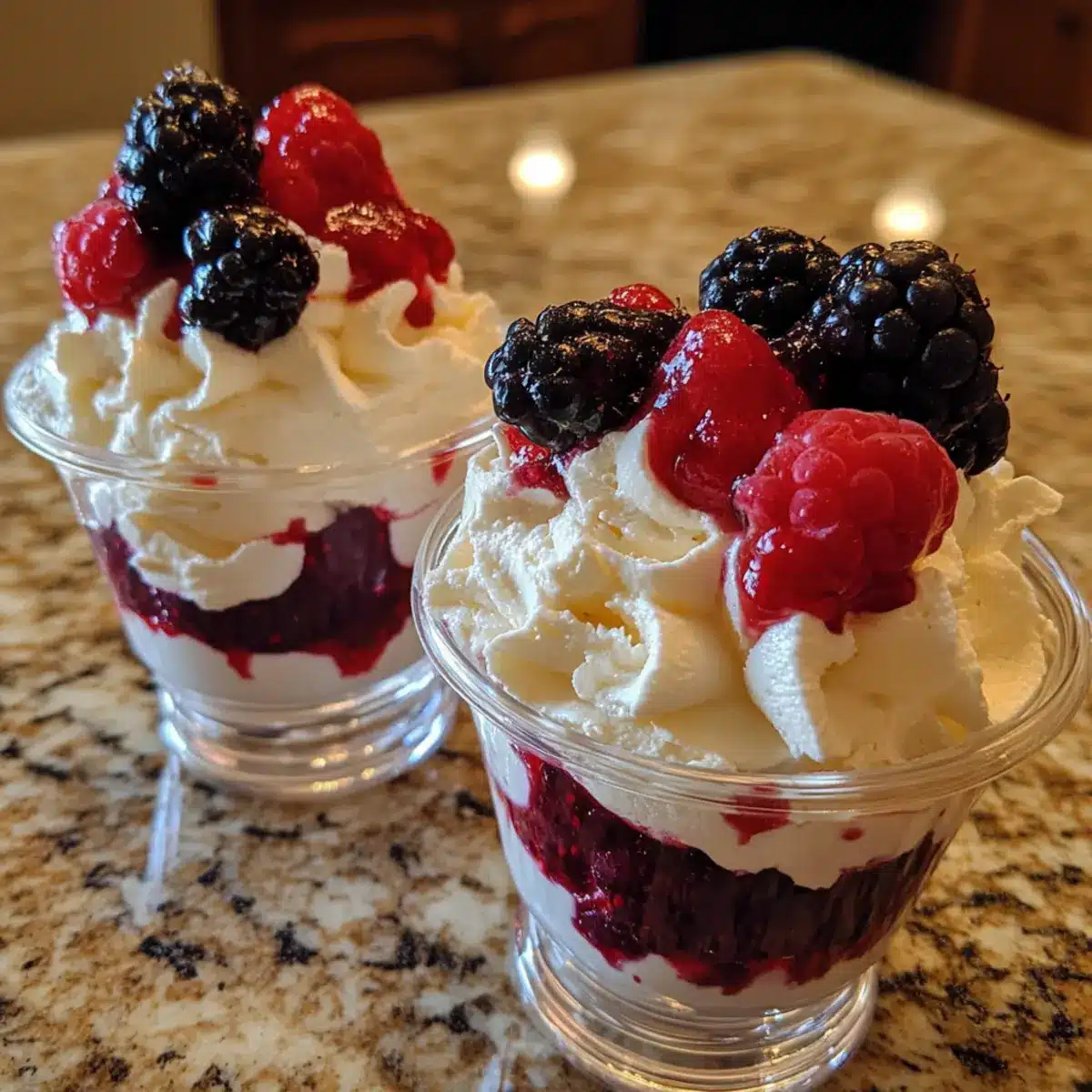 Vanilla Berry Whipped Dessert Cups