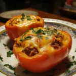 Cheesy Beef Stuffed Peppers