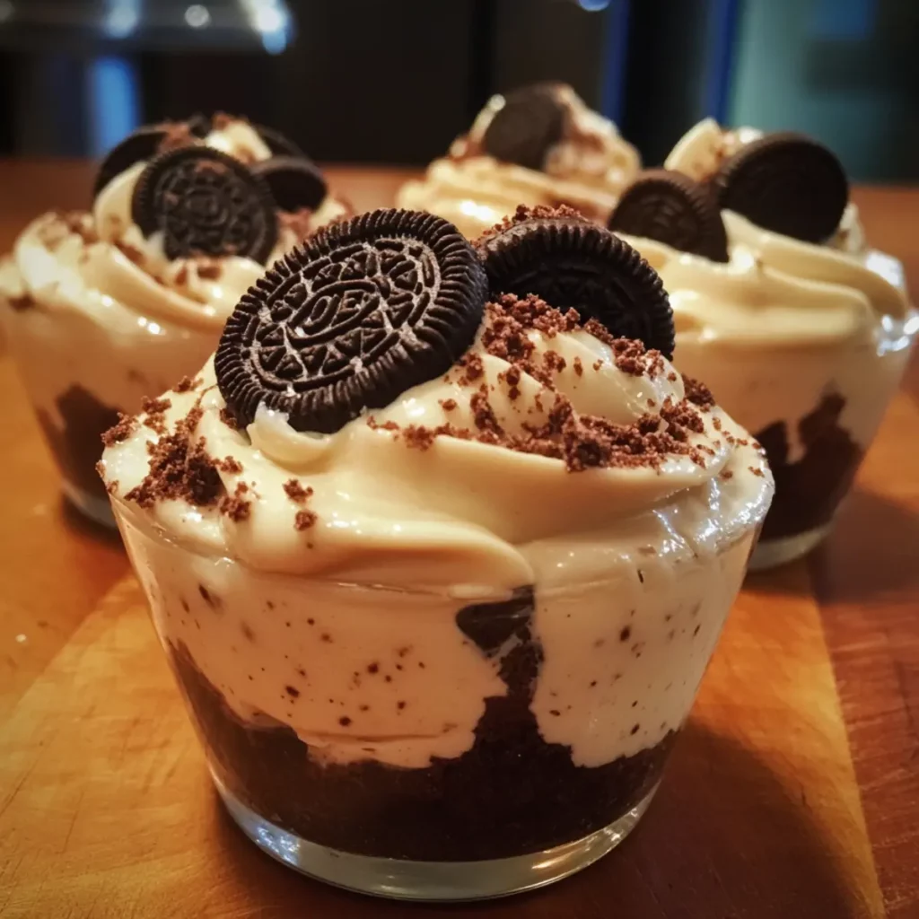 Oreo Cream No Bake Dessert Cups