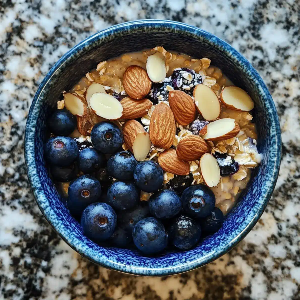 Blueberry Almond Overnight Oats Bowl
