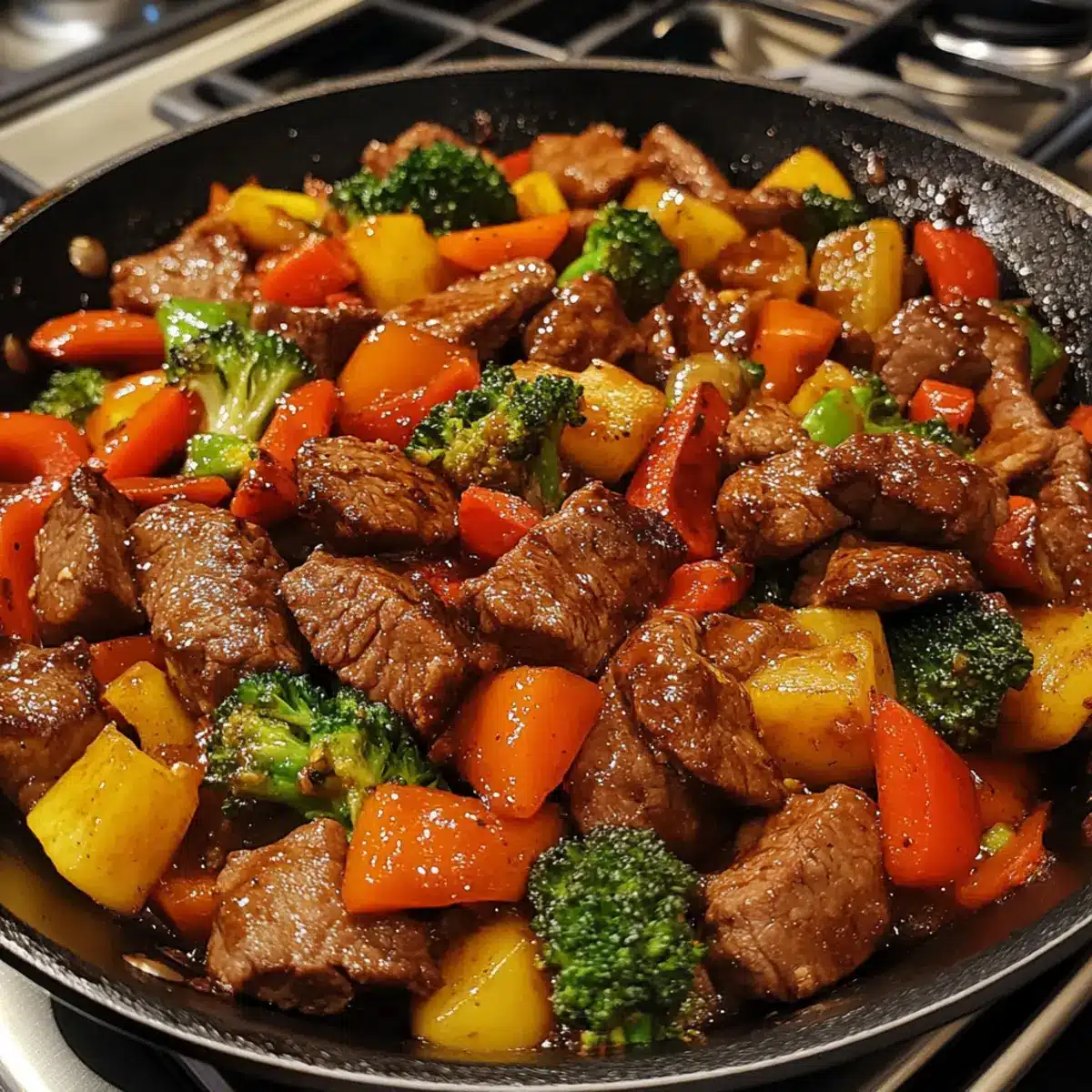 Beef and Vegetable Stir Fry Skillet