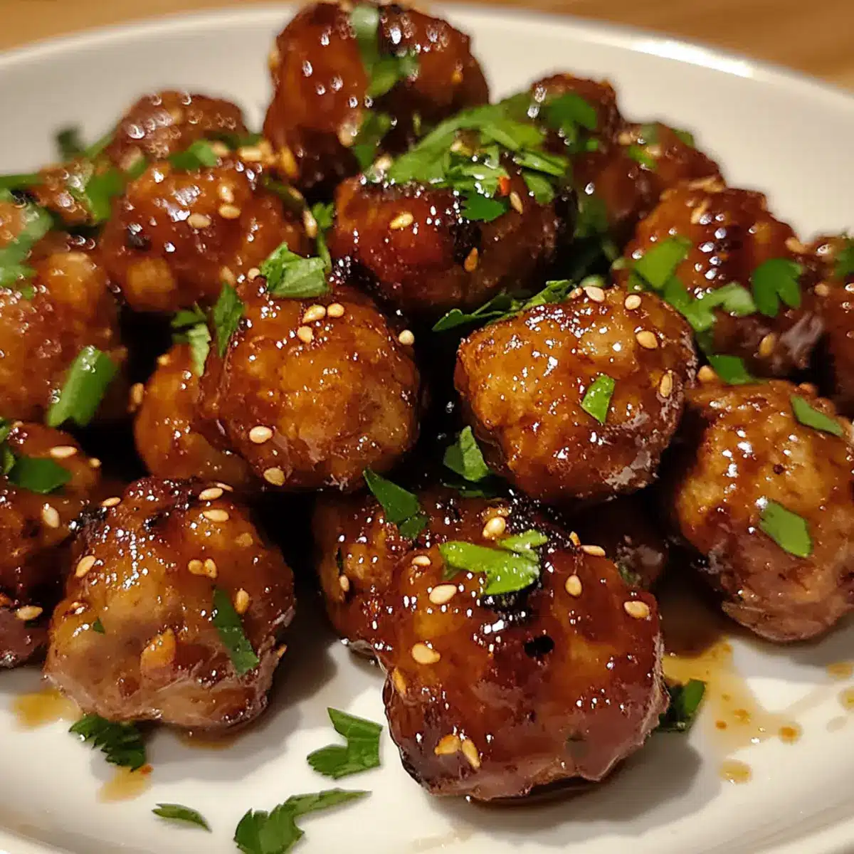 Honey Soy Chicken Meatball Bites