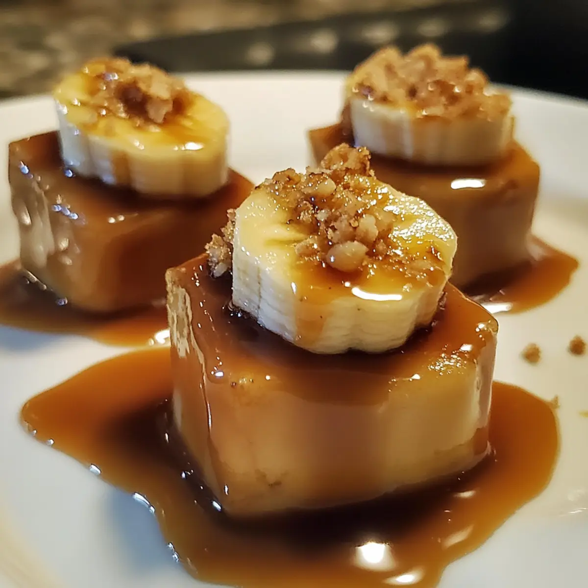 Caramel Drizzle Banana Dessert Bites