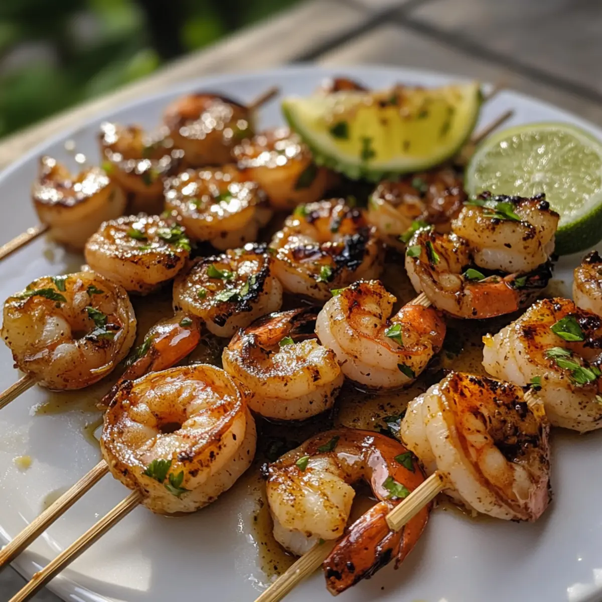 Spicy Honey Lime Shrimp Skewers