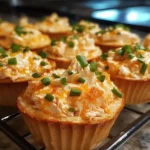 Baked Buffalo Chicken Dip Cups