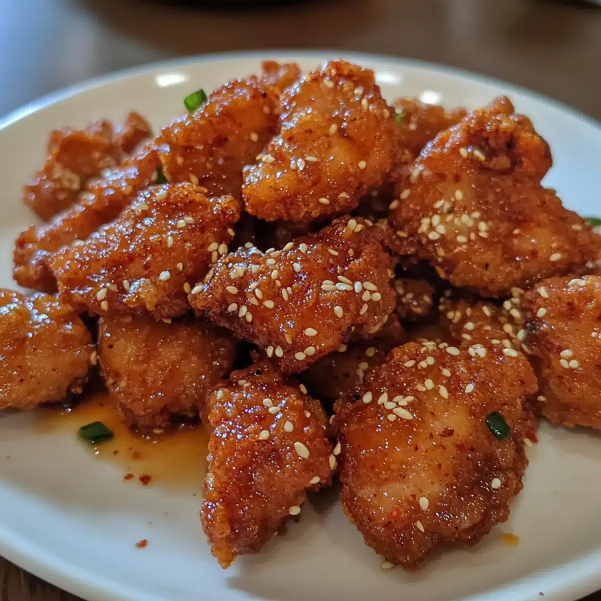 Spicy Korean Fried Chicken Nuggets