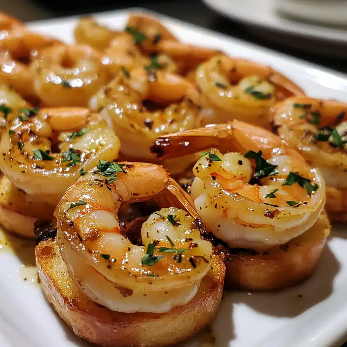 Garlic Butter Shrimp Canapés
