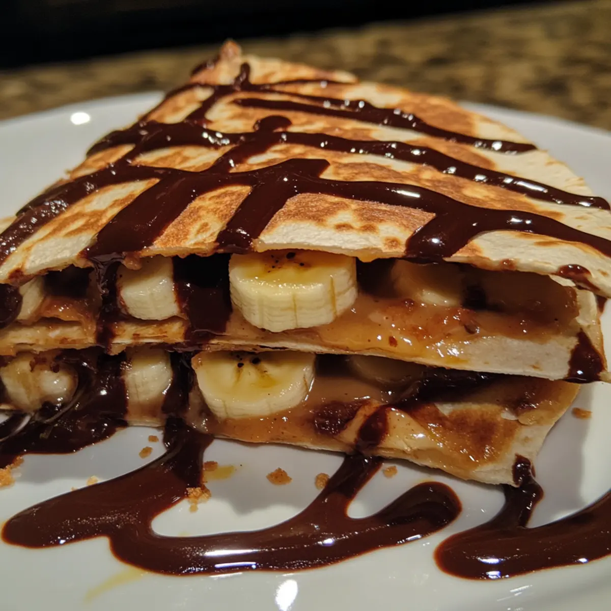 Chocolate Banana Dessert Quesadilla