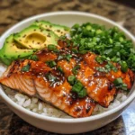 Sweet and Spicy Glazed Salmon Bowl