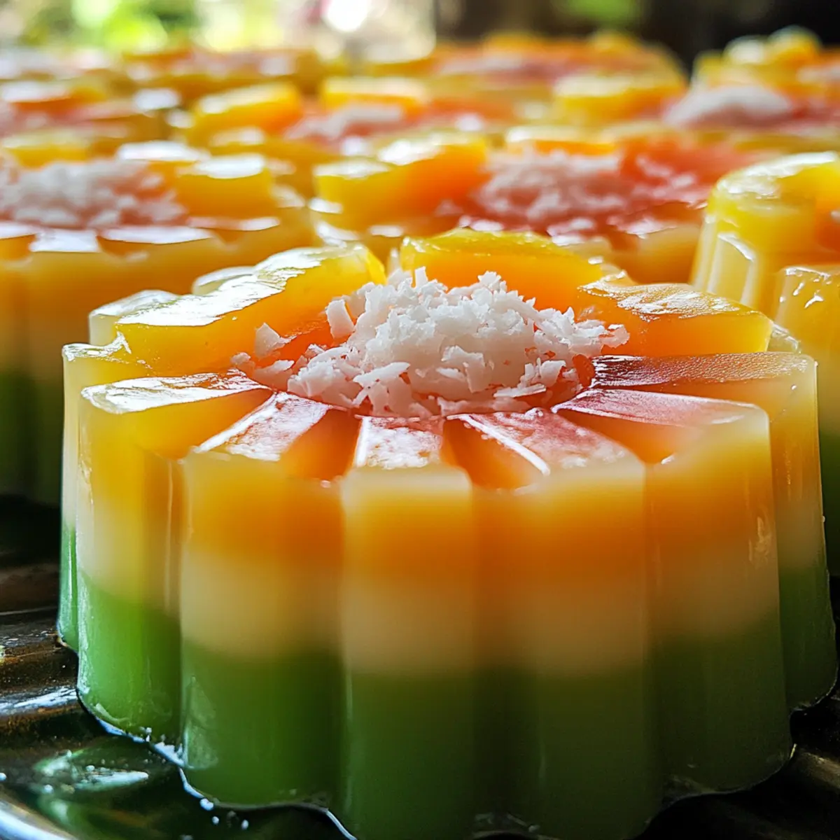 Mango Coconut Jelly Easter Cups