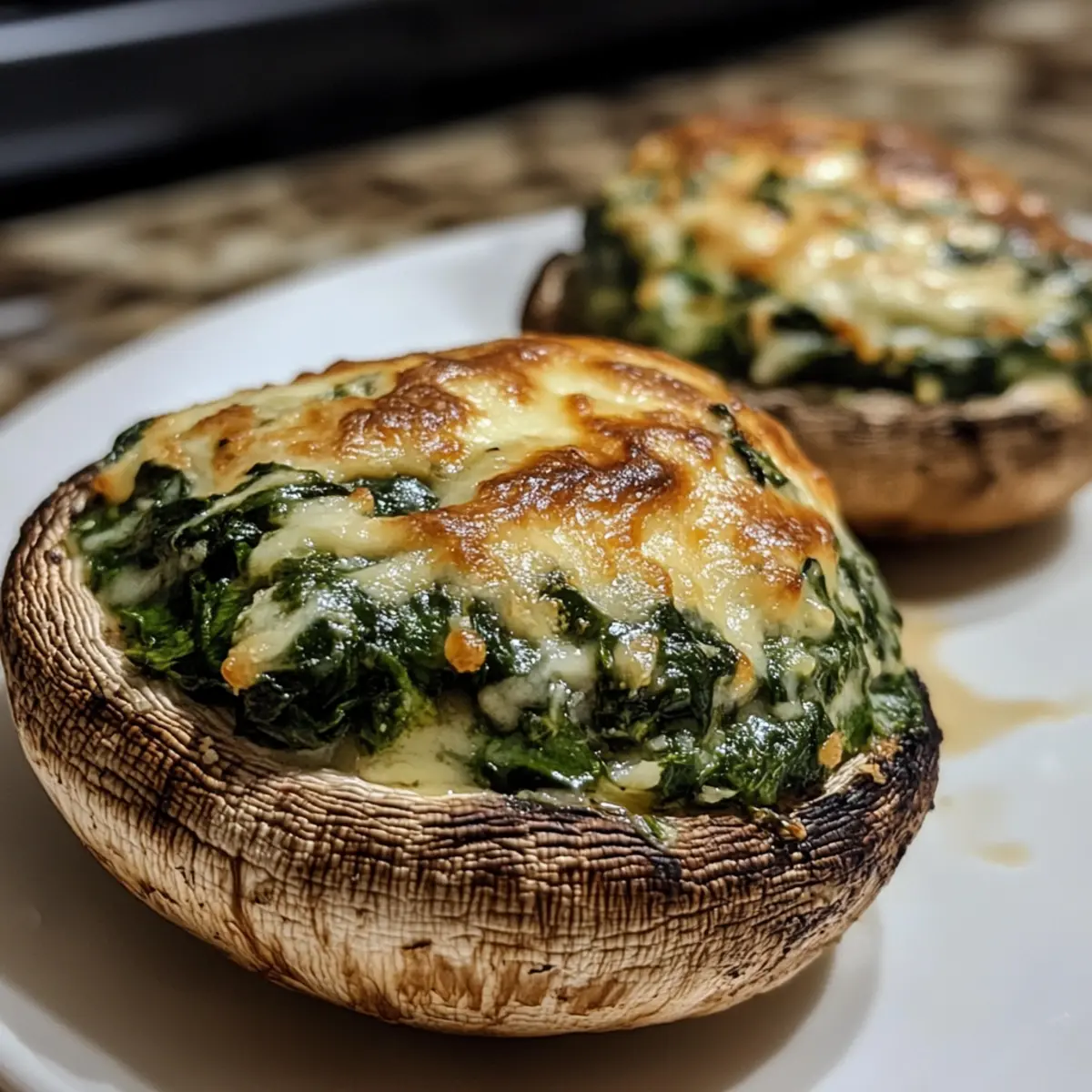 Spinach Stuffed Mushroom Caps