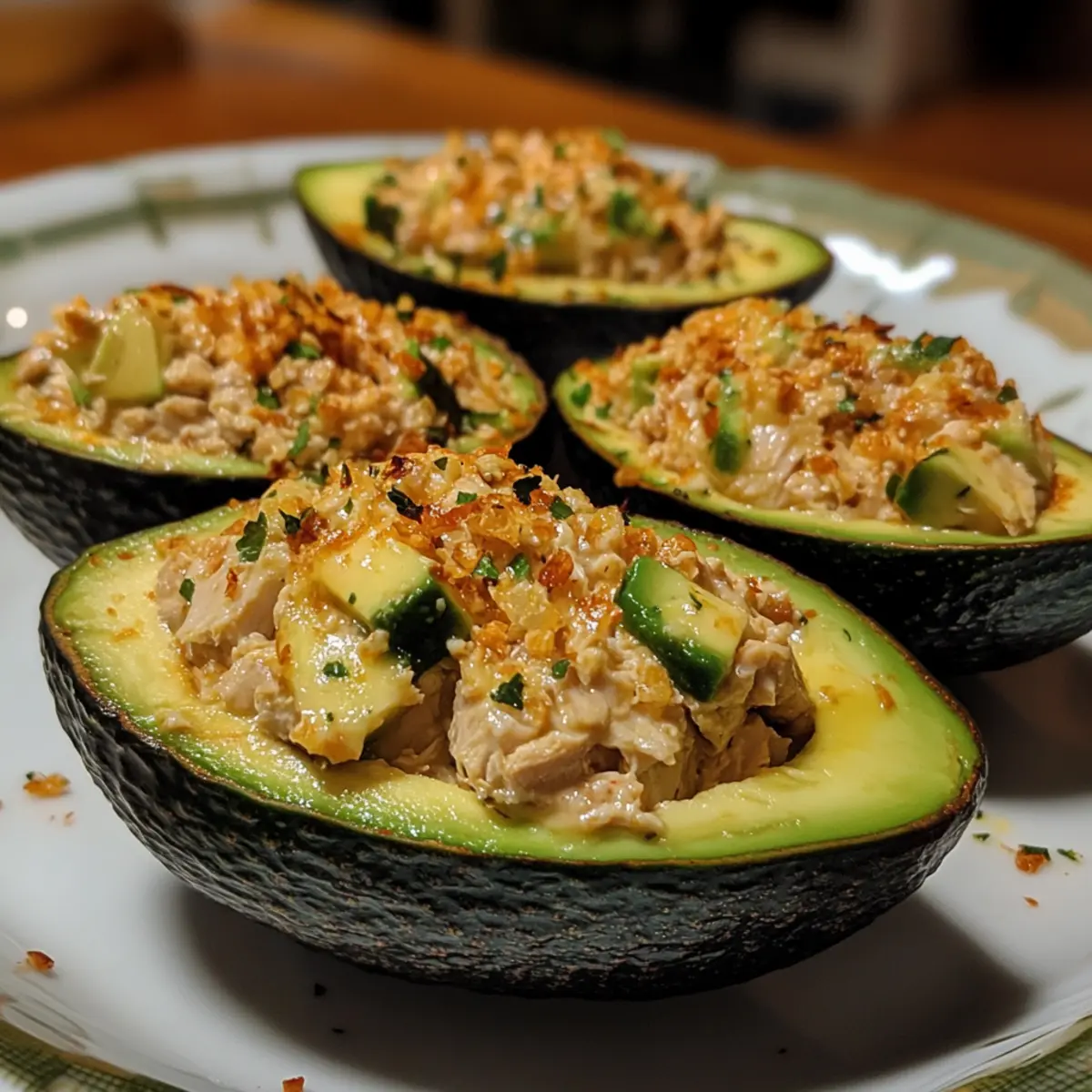 Creamy Tuna Stuffed Avocado Bites