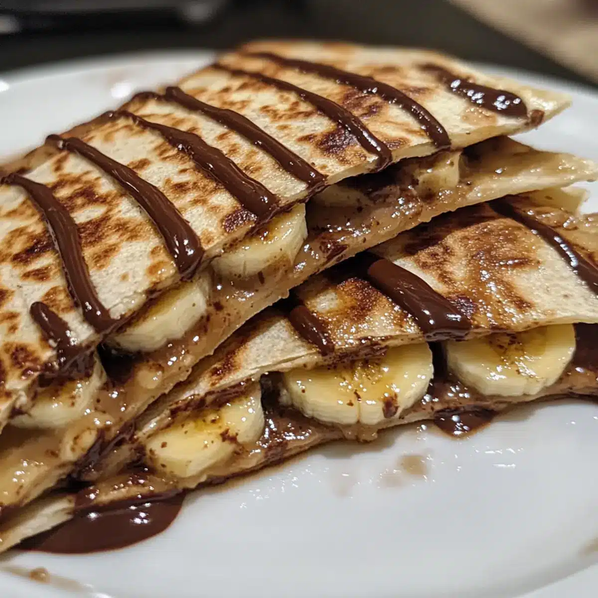 Easy Chocolate Banana Dessert Quesadilla